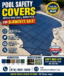 Swimming Pool safety Mesh Covers for Blowouts Sale in Ontario !