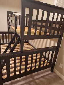 Solid Wood Bunk Bed –$140