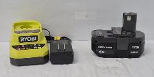 (N9751873) Ryobi PBP005 Charger and Battery - 4.0Ah