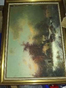 Günther König Original Winter landscape in Masuria Framed Signed - Photo 3
