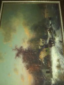 Günther König Original Winter landscape in Masuria Framed Signed - Photo 6
