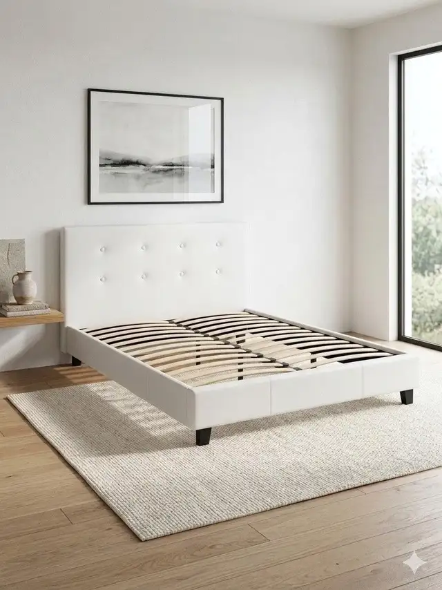 New Platform Bed Frame Floor Model With Refined Asthetic In Sale