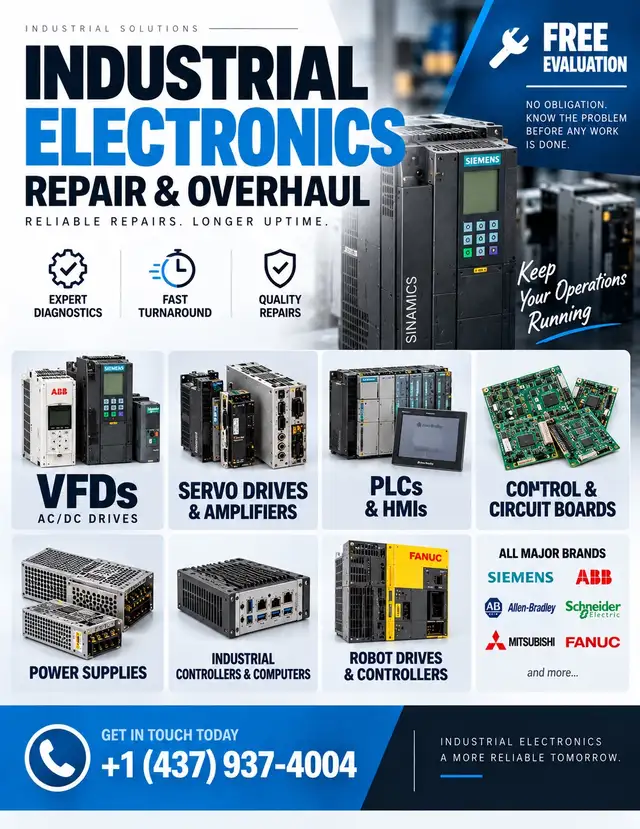 Industrial Electronics Repair and Overhaul - Free evaluation