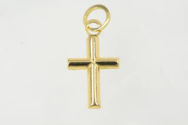 14K SMALL CROSS, HOLLOW (5415)