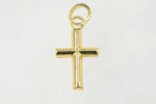 14K SMALL CROSS, HOLLOW (5415)