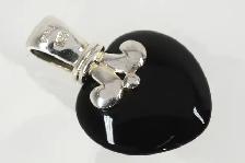 925 BLACK STONE HEART PENDANT - Photo 3