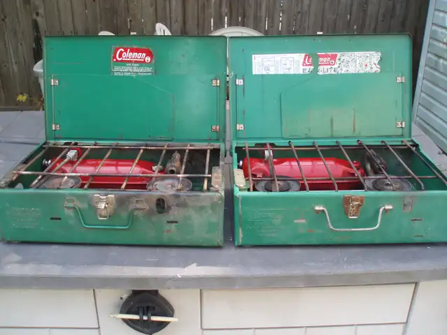 2 COLEMAN CAMP STOVES -  ( USE CAMP FUEL )