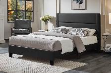 New Spartan Black Queen Size Platform Bedframe