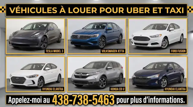 Voiture a louer pour transport rémunérés.