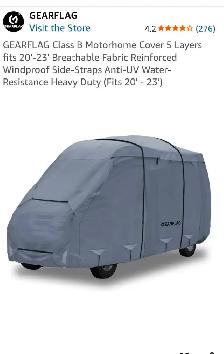 GEARFLAG CLASS B MOTORHOME COVER, BRAND NEW, NEVER USED, $200