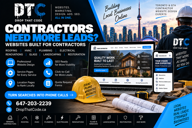 Contractor Website Design Toronto – Get More Calls & Leads
