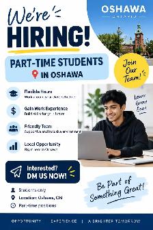 Hiring Part-Time Students – Oshawa