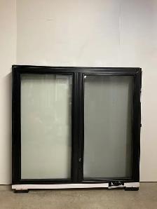 11035BP Fenêtre Battant PVC Noir/Noir 2 sect 1 ouv 58 1/2x55 1/2 - Photo 2