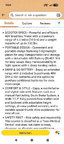 Foldable Mobility Scooter - Photo 3