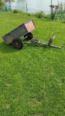 Antique metal dumping garden trailer - Photo 2