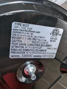 Hamilton Beach Slow Cooker For Sale - Photo 7