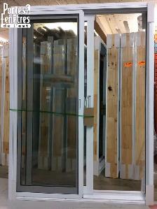 5PPG Porte Patio Verre Low-E en PVC Blanc Énergy Star 58 1/2X81