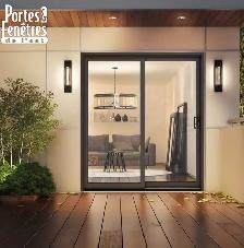 1040PP Porte Patio Hybride Noir 6′ 70 1/2 x81 en Inventaire