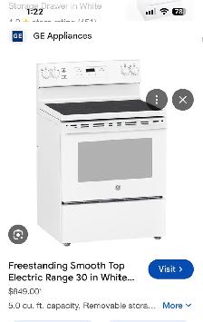 Freestanding Smooth Top Electric Range 30