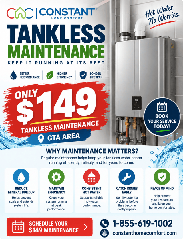 TANKLESS WATER HEATER MAINTENANCE — ONLY $149