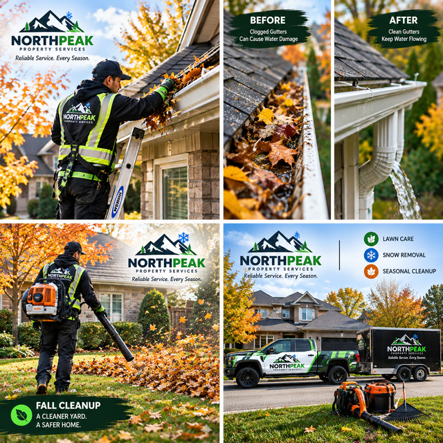 $180 Gutter cleaning and fall cleanup special !