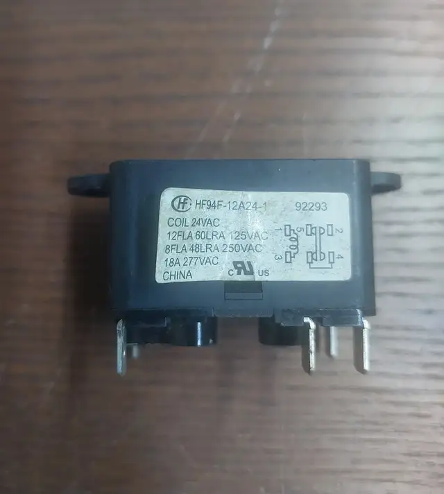 Hongfa HF94F-12A24-1 / 92293 – 24V HVAC Power Relay SPST