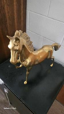 Gros Cheval en brass/laiton vintage polie - Photo 3