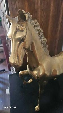 Gros Cheval en brass/laiton vintage polie - Photo 5