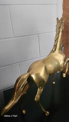 Gros Cheval en brass/laiton vintage polie - Photo 6