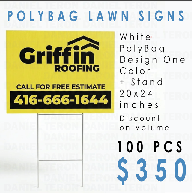 POLYBAG LAWN SIGNS - PRINTED