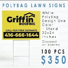 POLYBAG LAWN SIGNS - PRINTED