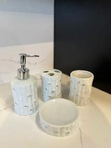3 Sets for $10! 4-Piece Ceramic Bathroom Accessory Sets - Photo 2