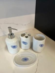 3 Sets for $10! 4-Piece Ceramic Bathroom Accessory Sets - Photo 3