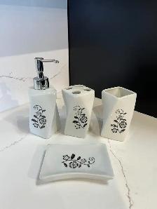 3 Sets for $10! 4-Piece Ceramic Bathroom Accessory Sets - Photo 4