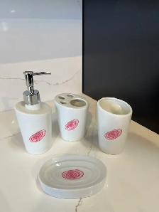 3 Sets for $10! 4-Piece Ceramic Bathroom Accessory Sets - Photo 6