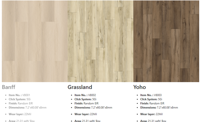 Vinyl Plank Flooring 8mm DISCOUNT PRICE 2.25