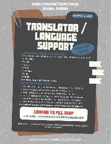HIRING Part-time or Casual Translator/ Language Support