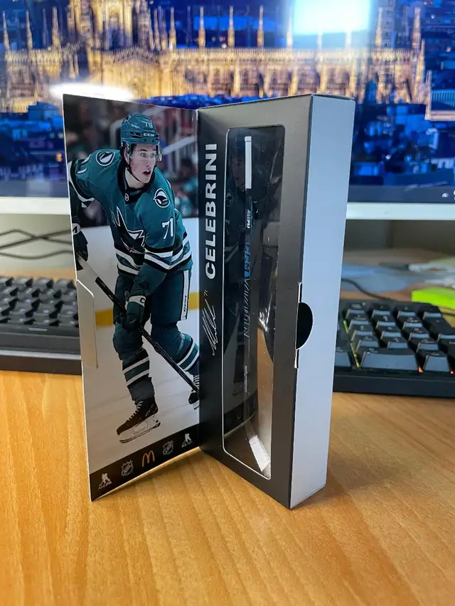 2026 McDonalds NHL Star Sticks Macklin Celebrini San Jose Sharks