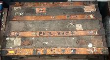 Antique 1900s Flat-Top Steamer Trunk / Coffee Table (OBO) - Photo 2