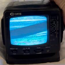 Vintage Curtis Portable Black & White TV & Radio - Works (OBO)