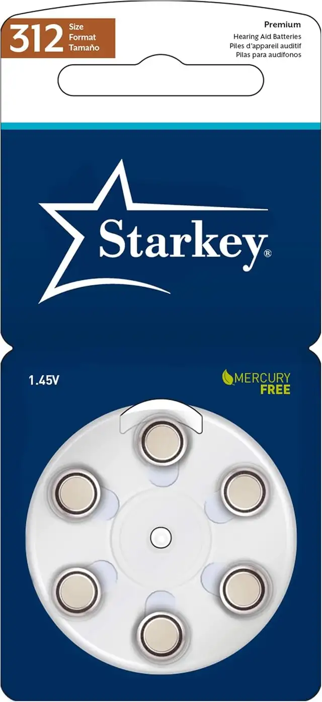 Starkey   Powerone 312 Premium Hearing Aid Batteries Qty: 90 New