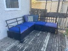 L Shaped Outdoor Seating with Attachable Canopy - Photo 2