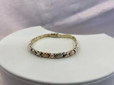 10K Gold Tricolor XO Belt Bracelet - Photo 2
