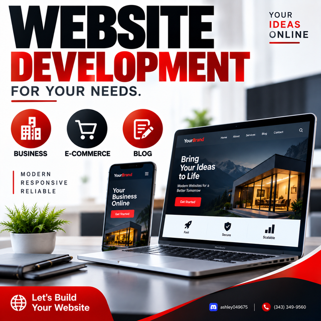 WEBSITE DEVELOPMENT FOR YOUR NEEDS. BUSINESS, E-COMMERCE, BLOG