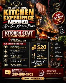 Looking for Kitchen Helper