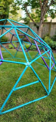 Kids Geodesic Dome Climber — Teal & Purple - Photo 2