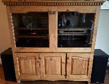 meuble télé / audio en bois franc fabriqué à la main au Québec