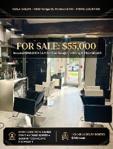 Hair Salon for Sale — 4.9★ Rated Turn-Key Business Richmond Hill