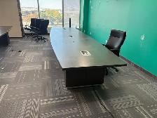 Teknion Boardroom Table – 16' × 54' with Power Outlet | $1,500