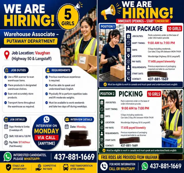 Warehouse job